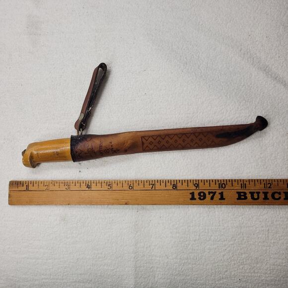 Vintage J Marttiini Knife Antler Sheath Knives Hunting Hunter Filet Outdoors - Picture 2 of 13